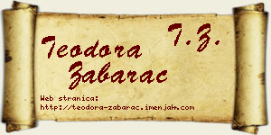 Teodora Žabarac vizit kartica